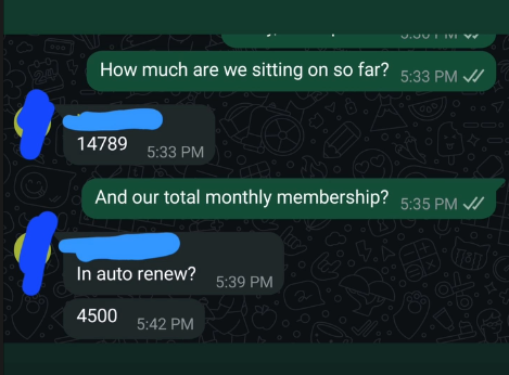 $14,789 booked, $4,500 on auto-renew