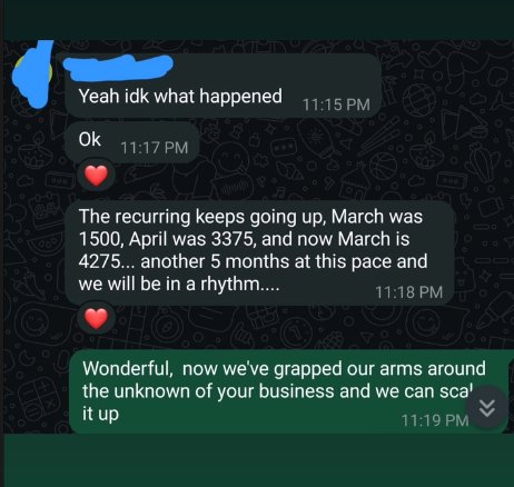 Recurring keeps going up: March 1500, April 3375, now 4275